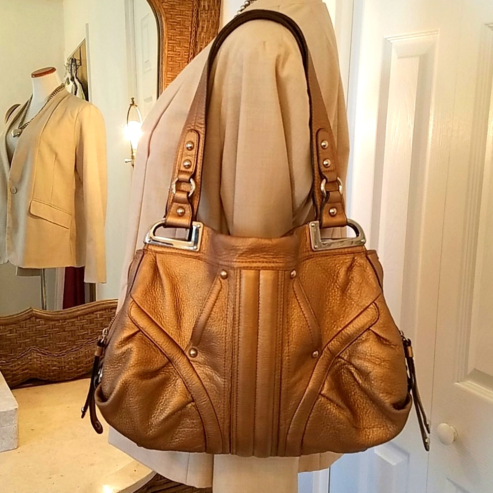 B Makowsky Metalic Bag